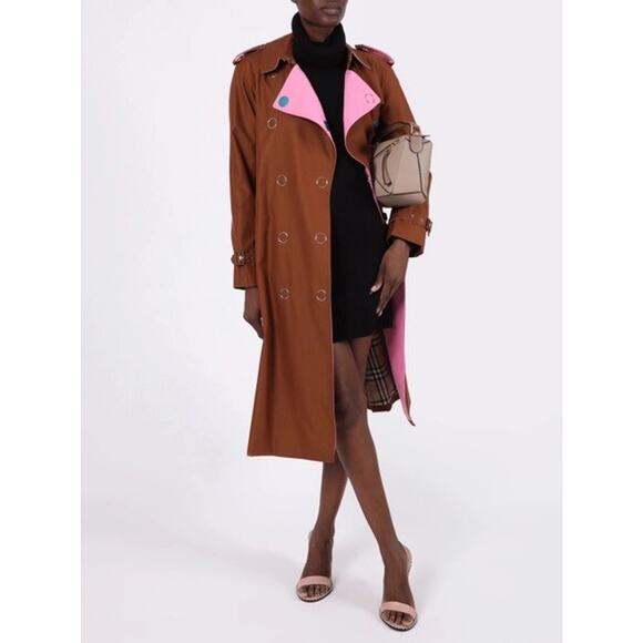 Burberry Wharfbridge Size US 6 Chestnut Brown Gabardine Trench Coat NWT $2550 - Picture 6 of 15